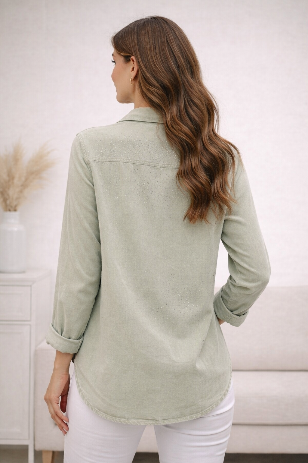 Camisa Mujer Casual Manga Larga – Blusa Elegante de Moda