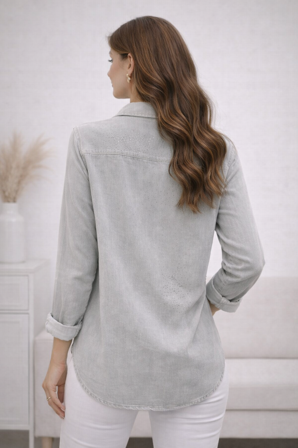 Camisa Mujer Casual Manga Larga – Blusa Elegante de Moda