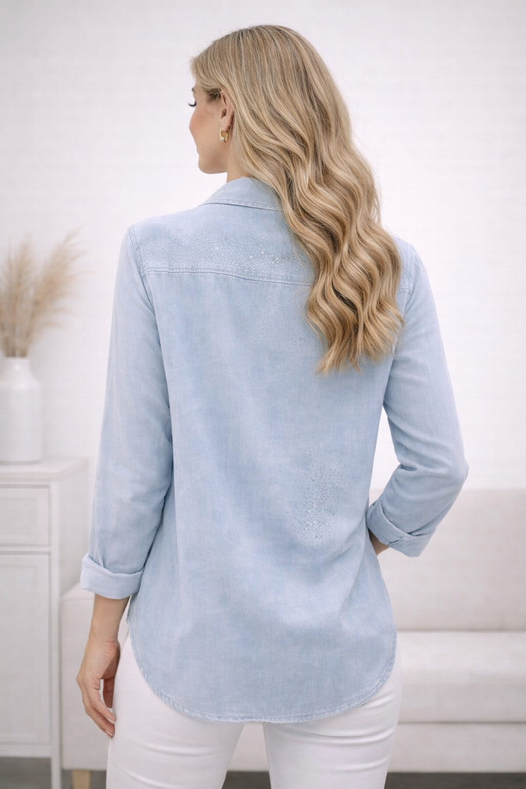 Camisa Mujer Casual Manga Larga – Blusa Elegante de Moda